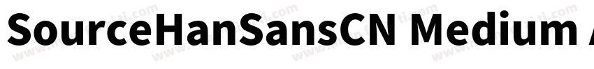 SourceHanSansCN Medium Alphabetic M字体转换